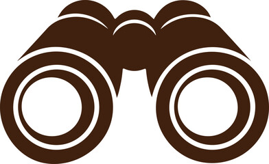 single binocular silhouette vector, flat binocular icon, travel binoculars