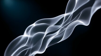 Obraz premium Ethereal smoke trails dance across a dark backdrop