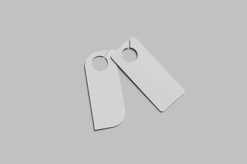 Blank door hanger mockup