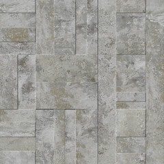 Patrón continuo de revestimiento geométrico gris — Uso profesional en interiores o diseño...