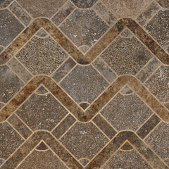 Revestimiento cerámico estilo hidráulico con textura detallada — Uso en exteriores, interiores...