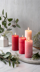 candles and flowers