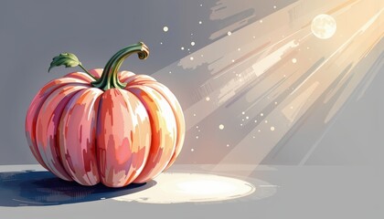 Expressive pumpkin painting, a vibrant celebration of autumn's harvest and festive decor
