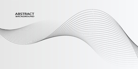 Abstract vector background with black wavy lines