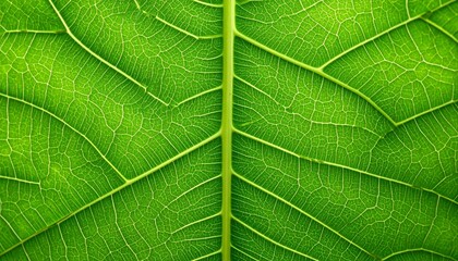 Obraz premium Intricate Veins of a Vibrant Green Leaf: A Detailed Botanical Study