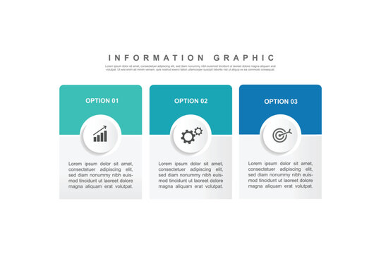 infographic 3 step process with line and circle. can be used for concept marketing and business