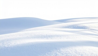 Obraz premium Serene snowscape with gentle rolling hills and soft shadows under bright winter light