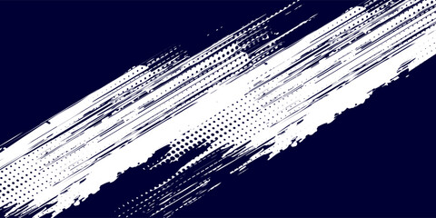 Dots halftone white \u0026 blue color pattern gradient grunge texture background. Dots pop art comics sport style vector