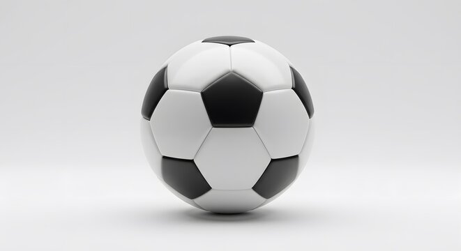 Classic Black and White Soccer Ball High-Resolution Image