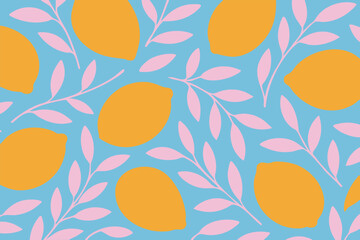 Sweet Citrus and Leaves Pattern