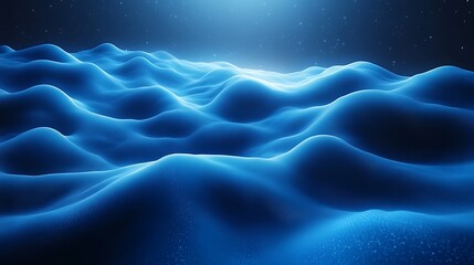 Obraz premium Abstract blue wavy landscape