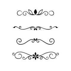 Set of Vintage decorative lines. text dividers. Line border. Lines , Borders, Underline elements. Vector illustration. Wedding decorative elements. Divider ornament borders vintage line separators. 