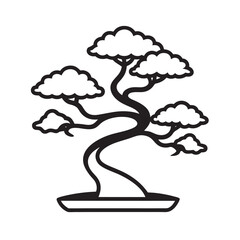 Graceful Bonsai Tree With Curved Limbs