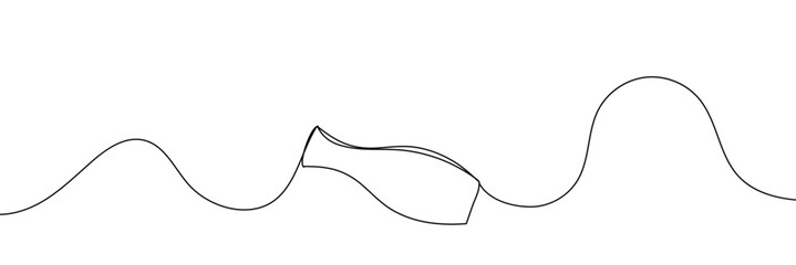 Continuous line drawing of vase. One line drawing background. Vector illustration. Linear drawing of a vase 