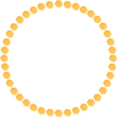Bee Hive, Honey Comb Circle Frame Border