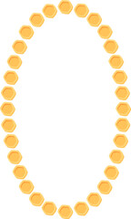 Bee Hive, Honey Comb Ellipse Frame Border