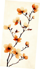 A bunch of peach blossoms light pink and white flowers generative AI