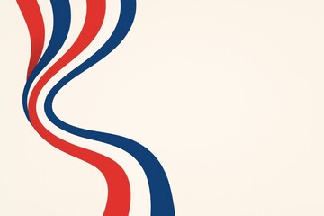 Obraz premium Abstract red white blue swirling stripes background