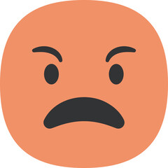 Obraz premium Angry face emoji