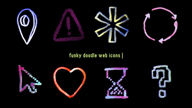 Funky Doodle Web Icons