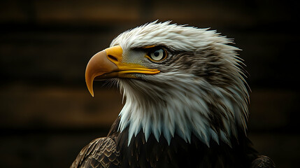 Fototapeta premium Close-up portrait of an eagle's head and neck.