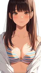 アニメ調の美少女の切り抜き用素材