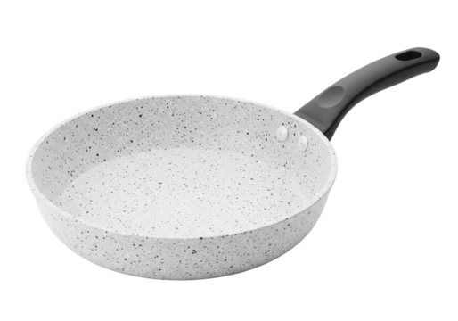Isolated Granite Textured Non Stick Frying Pan