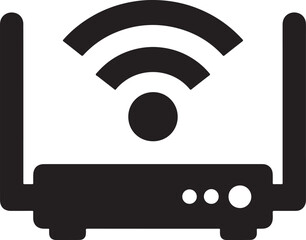 wi-fi router icon. wi-fi modem vector. Wireless network connection symbol vector illustration