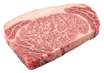 Isolated Fresh Raw Wagyu Beef Steak Marble Texture