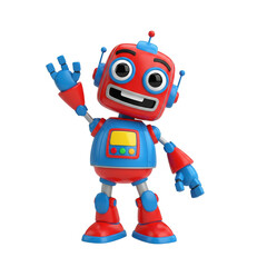 blue screen robot toy