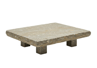 Isolated Square Stone Display Platform