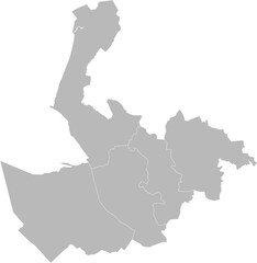 Merseyside, United Kingdom – administrative vector map with borough boundaries (Web Mercator projection, PPT-compatible & fully editable)