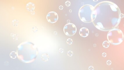 soap bubbles in the air