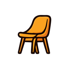 Chair vector collection of flat minimal furniture icons, editable seat symbols for home and office design, modern workspace decor vector elements for digital and UI projects