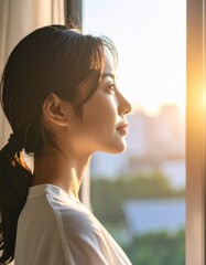 Soft Light Portrait by the Window