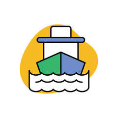 Ship  Icon vector stock illustration