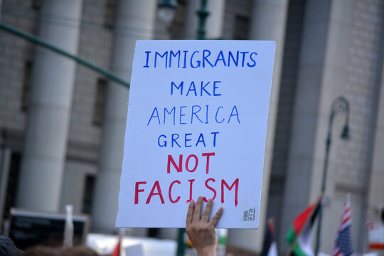 Anti-ICE protest in New York City.