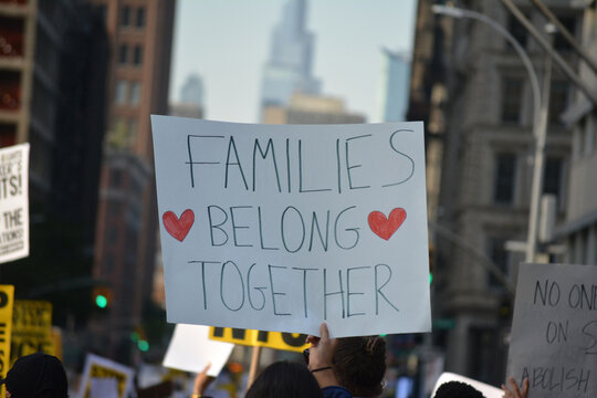 Anti-ICE protest in New York City.