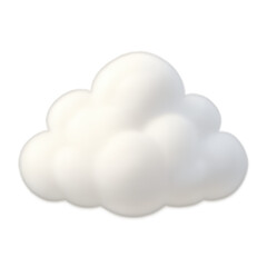 Cloud Formation: A fluffy, pristine cloud isolated. This image brings a sense of peace and tranquility. 