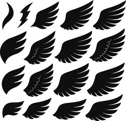 Seamless vector pattern featuring flying bird and eagle wings, ideal for tattoo or nature-inspired designs