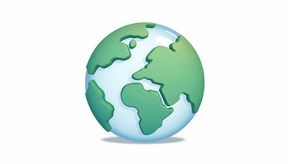 Naklejka premium Earth Globe Illustration Showing Continents for Global Concepts