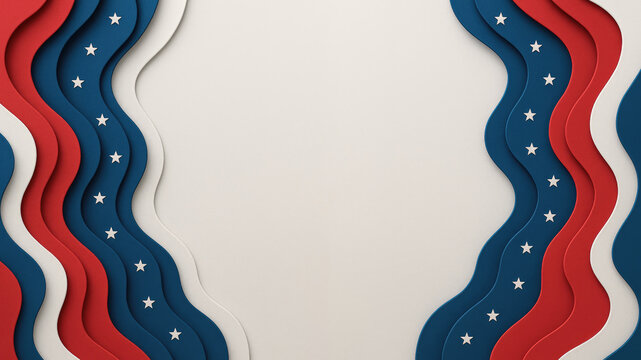 Patriotism usa flag wavy background design