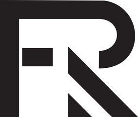 A modern and bold logo design featuring stylized initials 'F' and 'R'. This graphic is perfect for branding, corporate identity, or personal projects. Ideal for use in marketing materials, business ca