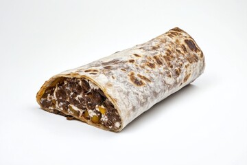 Burrito on White Background