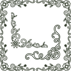 Beautiful flower art and mandala vector design