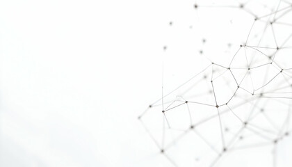 Abstract Network Connection on Clean White Background