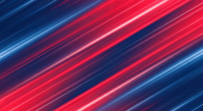 Dynamic diagonal streaks of vibrant red and blue light, creating an energetic and abstract visual effect. - Powered by Adobe