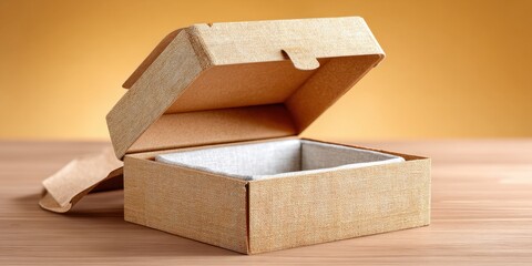 Open cardboard box banner