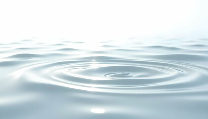 Water Surface with Ripples Forming Concentric Circles