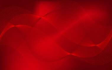 Dynamic Red Flowing Lines Futuristic Abstract Background